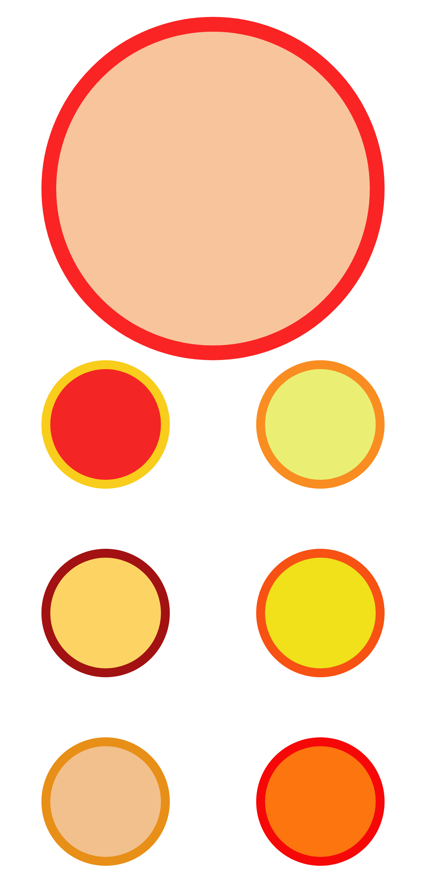 red circles