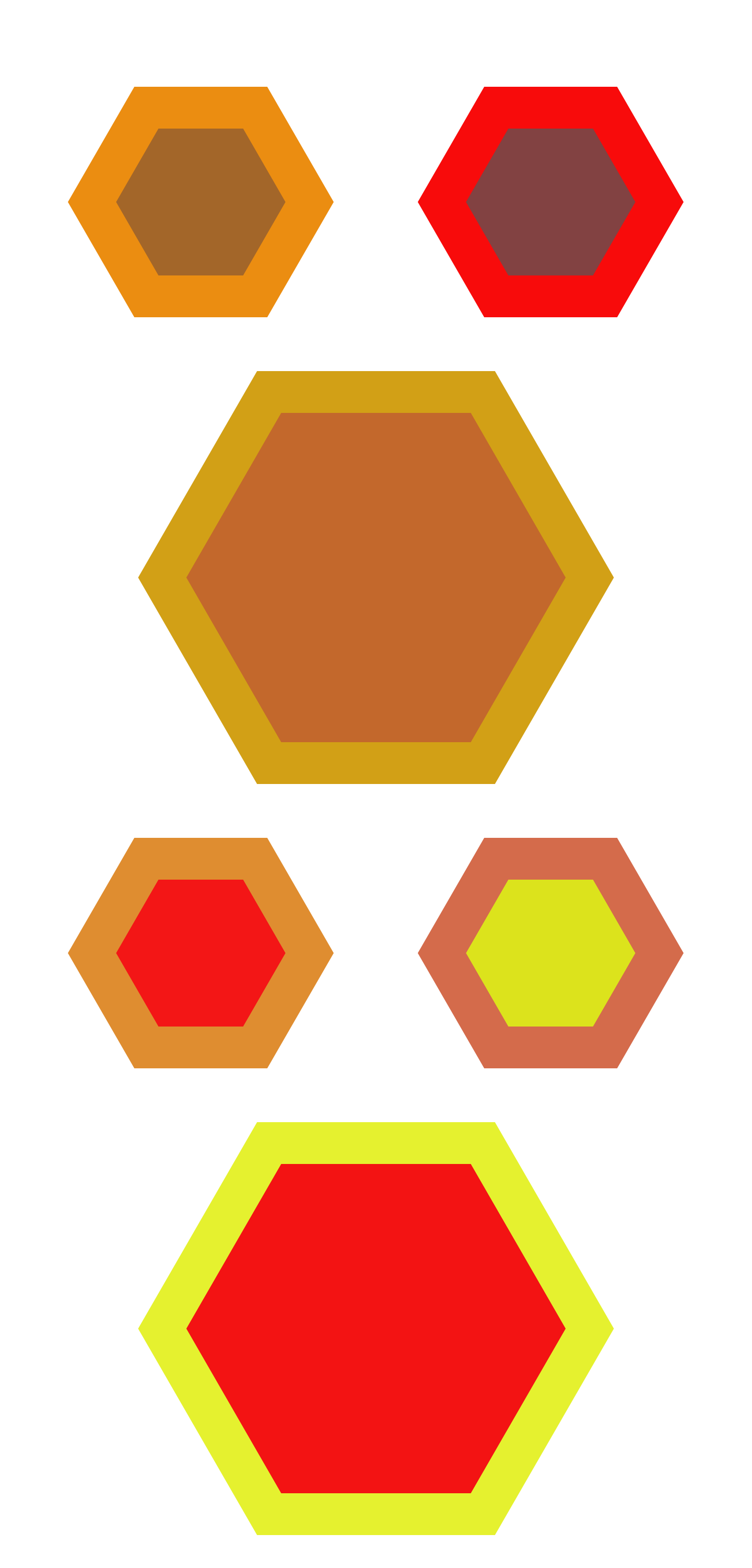 orange hexagons