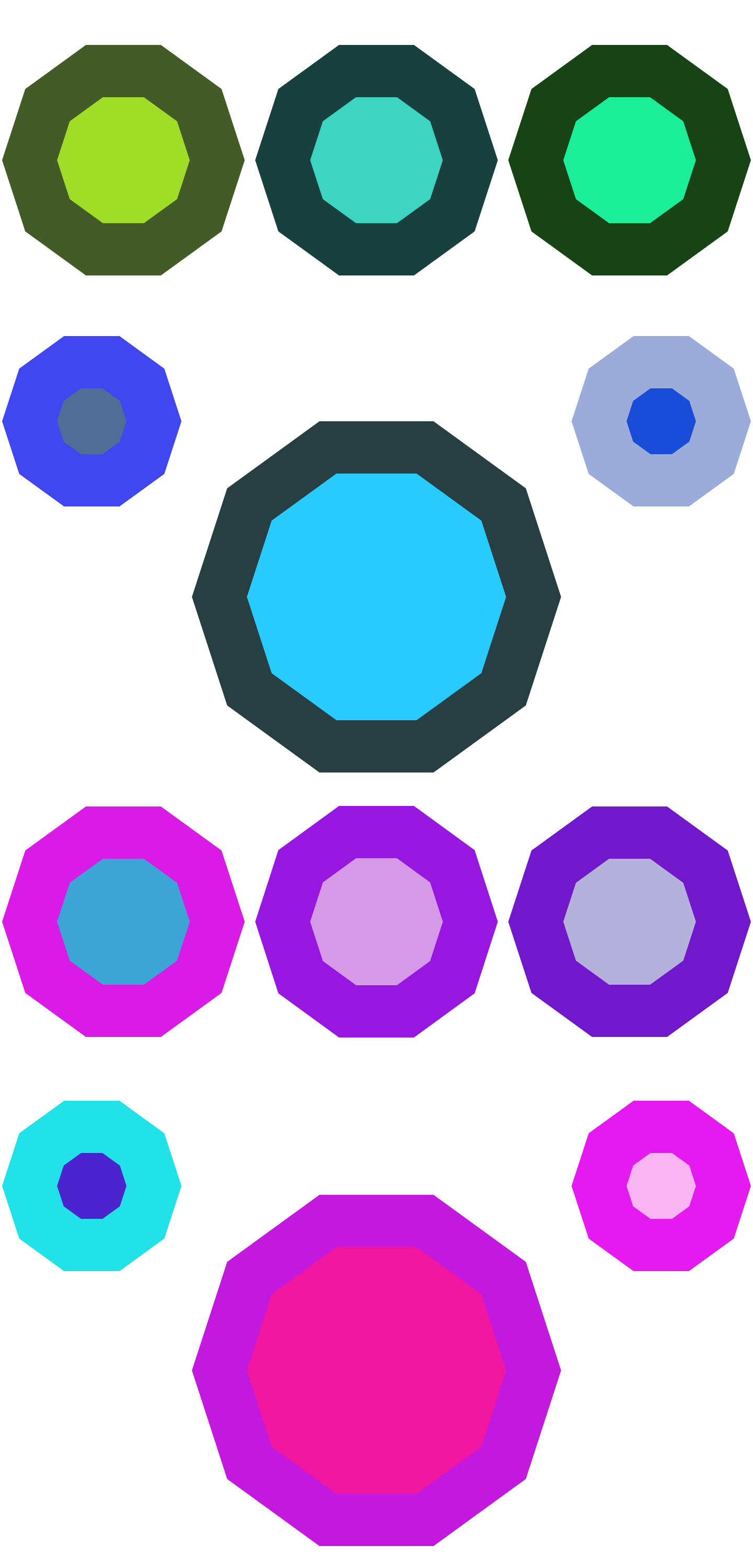 purple octagons